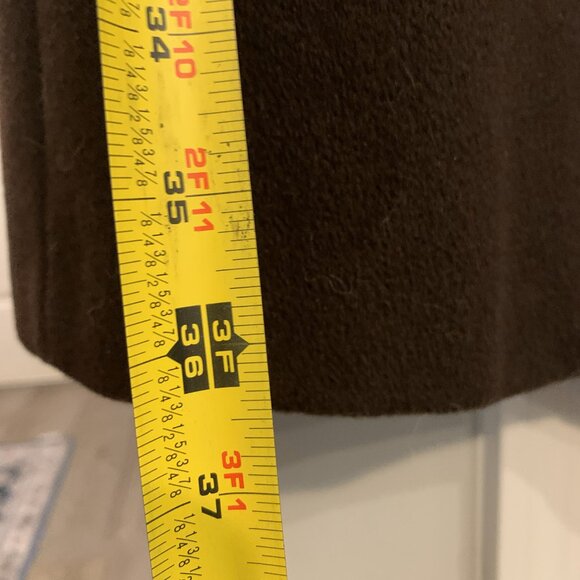 Vintage Womens Long Wool Overcoat with fur trim - Picture 8 of 8